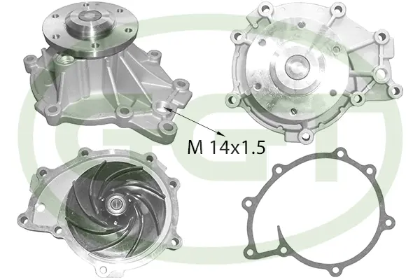 Water Pump, engine cooling (PA15132)