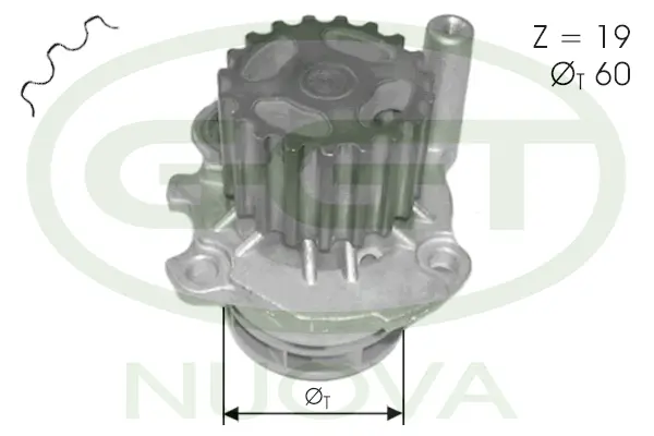 Water Pump, engine cooling (PA12367)