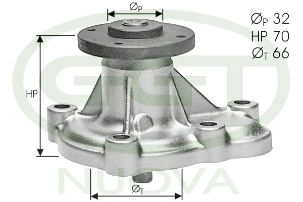 Water Pump, engine cooling (PA10576)