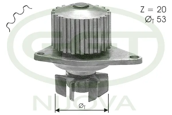 Water Pump, engine cooling (PA10532)