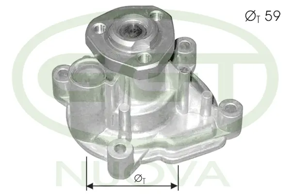 Water Pump, engine cooling (PA12509)