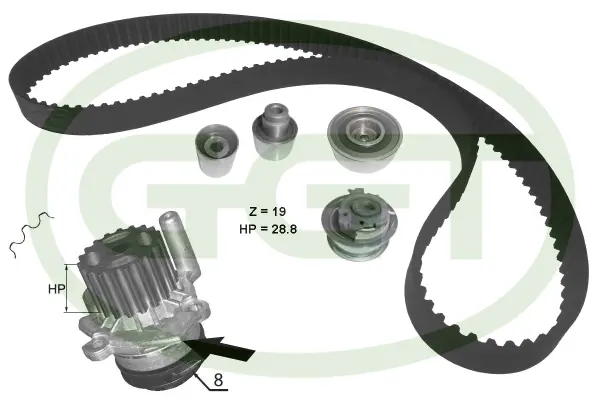 Water Pump & Timing Belt Kit (KPA20100)