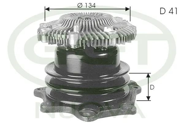 Water Pump, engine cooling (PA12156)