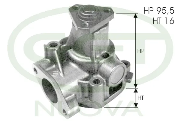Water Pump, engine cooling (PA10560)