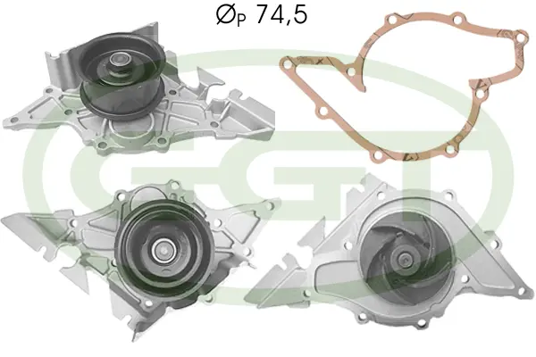 Water Pump, engine cooling (PA12370)