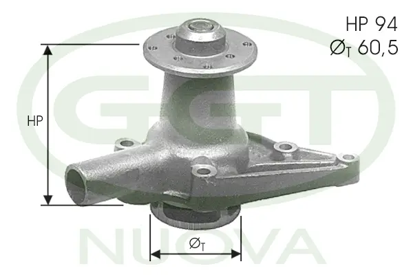Water Pump, engine cooling (PA12004)