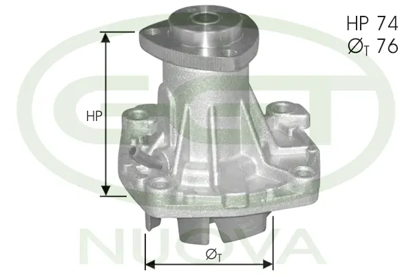 Water Pump, engine cooling (PA12299)