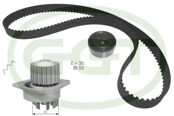 Water Pump & Timing Belt Kit (KPA20120)