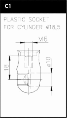Gas Spring, bonnet (ML6341)