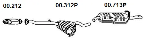 Rear Muffler (00.212+00.312+00.713)