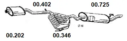 Rear Muffler (00.402+00.725)