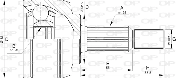 Joint Kit, drive shaft (CVJ5765.10)