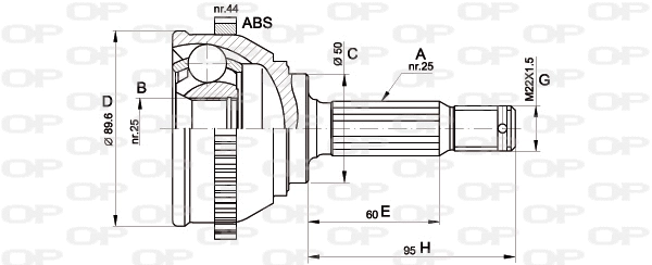 Joint Kit, drive shaft (CVJ5357.10)