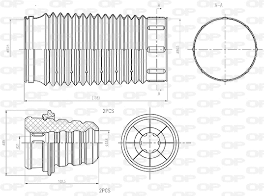Dust Cover Kit, shock absorber (DCK5054.04)