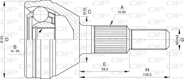 Joint Kit, drive shaft (CVJ5737.10)