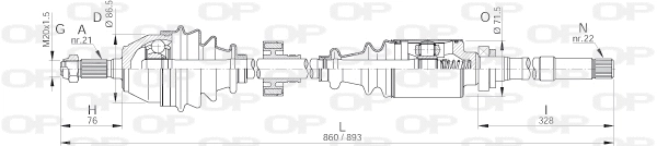 Drive Shaft (DRS6057.00)