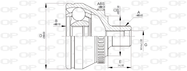 Joint Kit, drive shaft (CVJ5666.10)