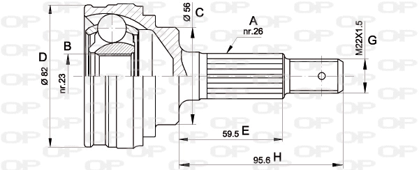 Joint Kit, drive shaft (CVJ5336.10)