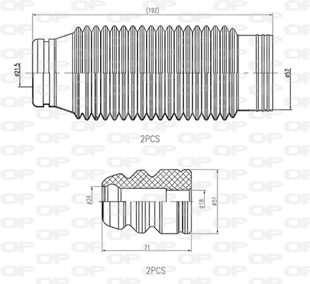 Dust Cover Kit, shock absorber (DCK5090.04)