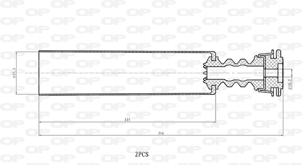 Dust Cover Kit, shock absorber (DCK5106.02)