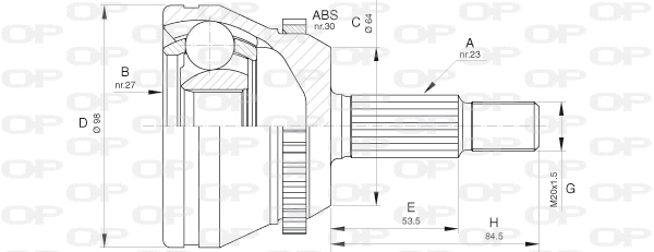 Joint Kit, drive shaft (CVJ5660.10)