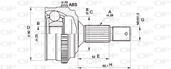 Joint Kit, drive shaft (CVJ5179.10)