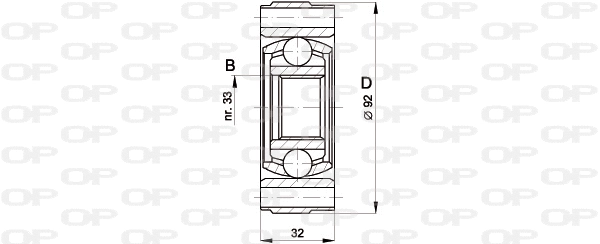 Joint Kit, drive shaft (CVJ5401.20)