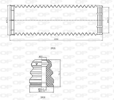 Dust Cover Kit, shock absorber (DCK5056.04)