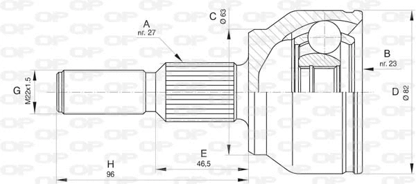 Joint Kit, drive shaft (CVJ5812.10)