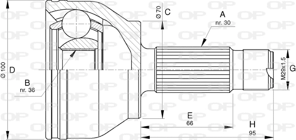 Joint Kit, drive shaft (CVJ5781.10)