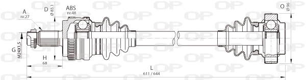Drive Shaft (DRS6365.00)