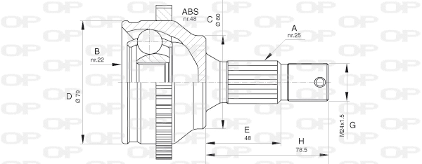 Joint Kit, drive shaft (CVJ5626.10)