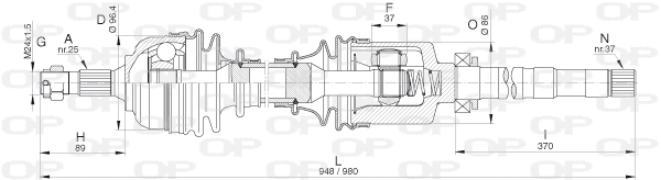 Drive Shaft (DRS6316.00)