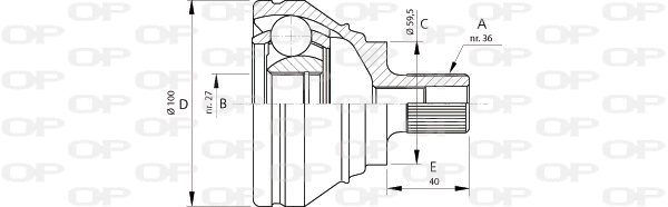 Joint Kit, drive shaft (CVJ5699.10)