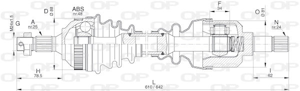 Drive Shaft (DRS6280.00)