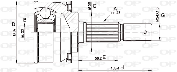 Joint Kit, drive shaft (CVJ5308.10)