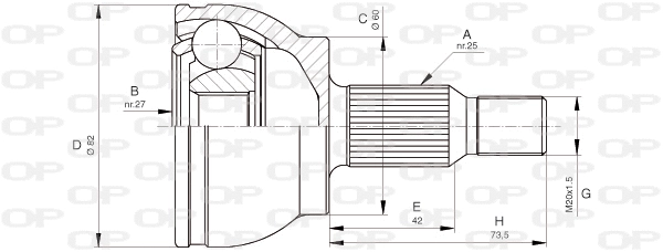 Joint Kit, drive shaft (CVJ5678.10)