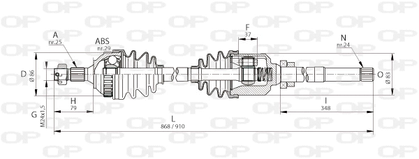 Drive Shaft (DRS6045.00)
