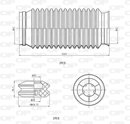 Dust Cover Kit, shock absorber (DCK5095.04)