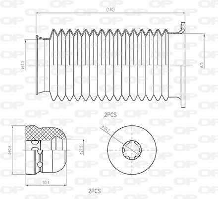 Dust Cover Kit, shock absorber (DCK5026.04)