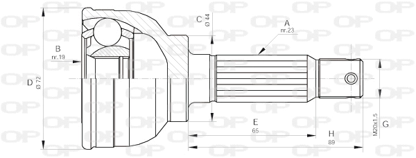 Joint Kit, drive shaft (CVJ5079.10)