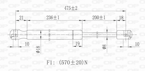 Gas Spring, boot/cargo area