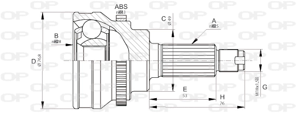 Joint Kit, drive shaft (CVJ5675.10)