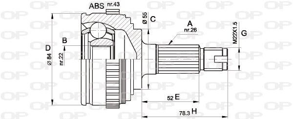 Joint Kit, drive shaft (CVJ5282.10)