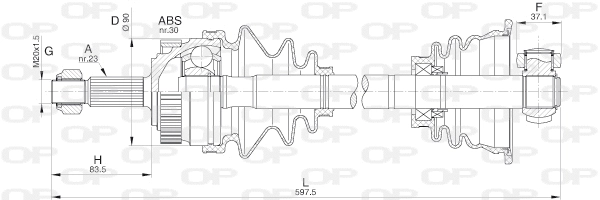 Drive Shaft (DRS6250.00)