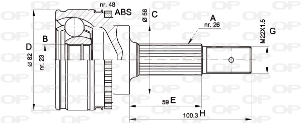 Joint Kit, drive shaft (CVJ5492.10)