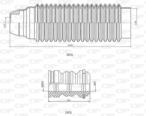 Dust Cover Kit, shock absorber (DCK5061.04)