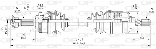 Drive Shaft (DRS6378.00)