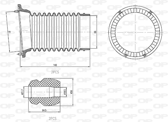 Dust Cover Kit, shock absorber (DCK5007.04)