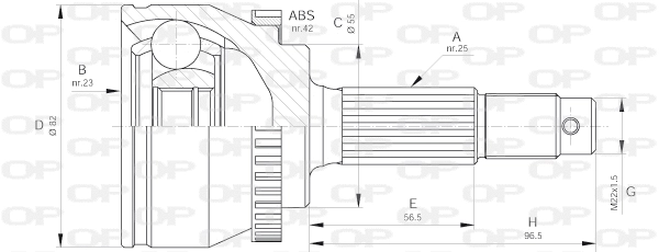 Joint Kit, drive shaft (CVJ5597.10)